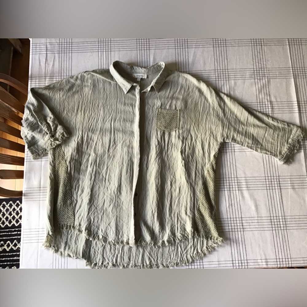 Umgee Olive Button Down Shirt